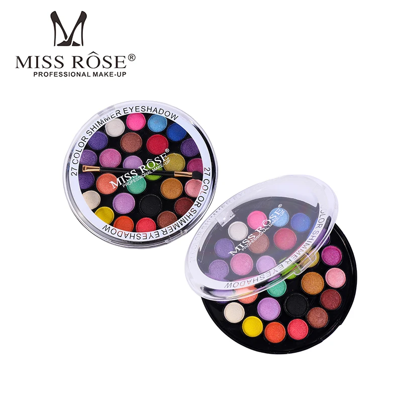 Бренд MISS ROSE 27 цветов мерцающие матовые тени для век Pallete блеск Тени палитра