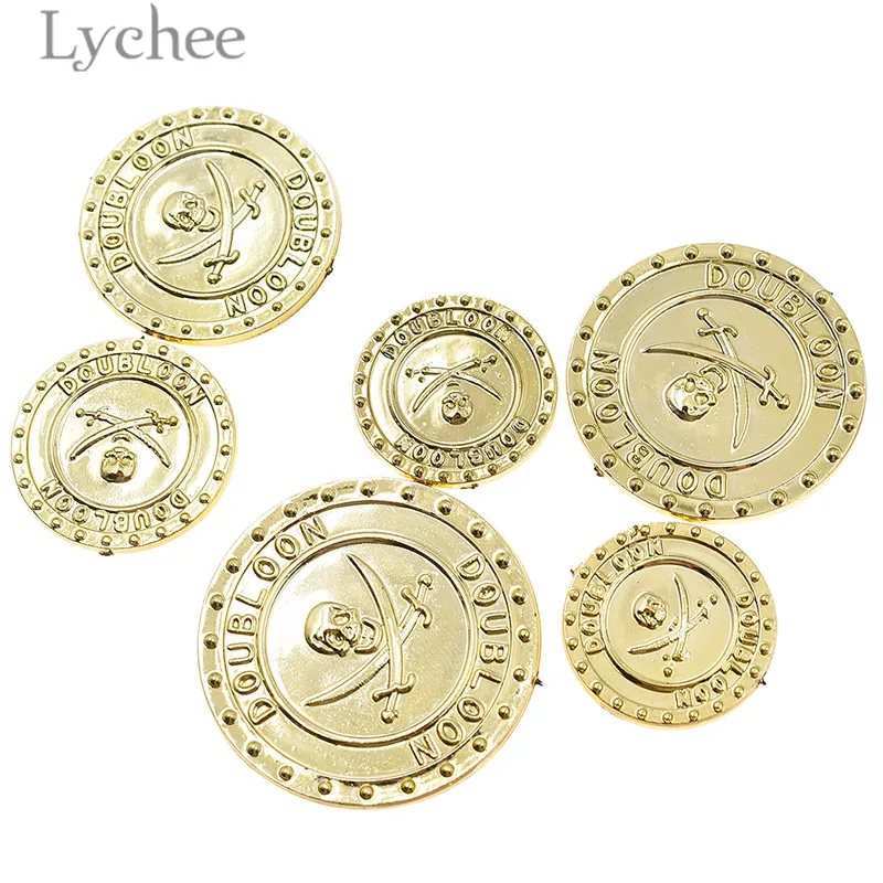 Lychee/48 шт Пластик пиратский золотые монеты Пиратская тема вечерние игровая валюта Вечерние игры выступает поставок