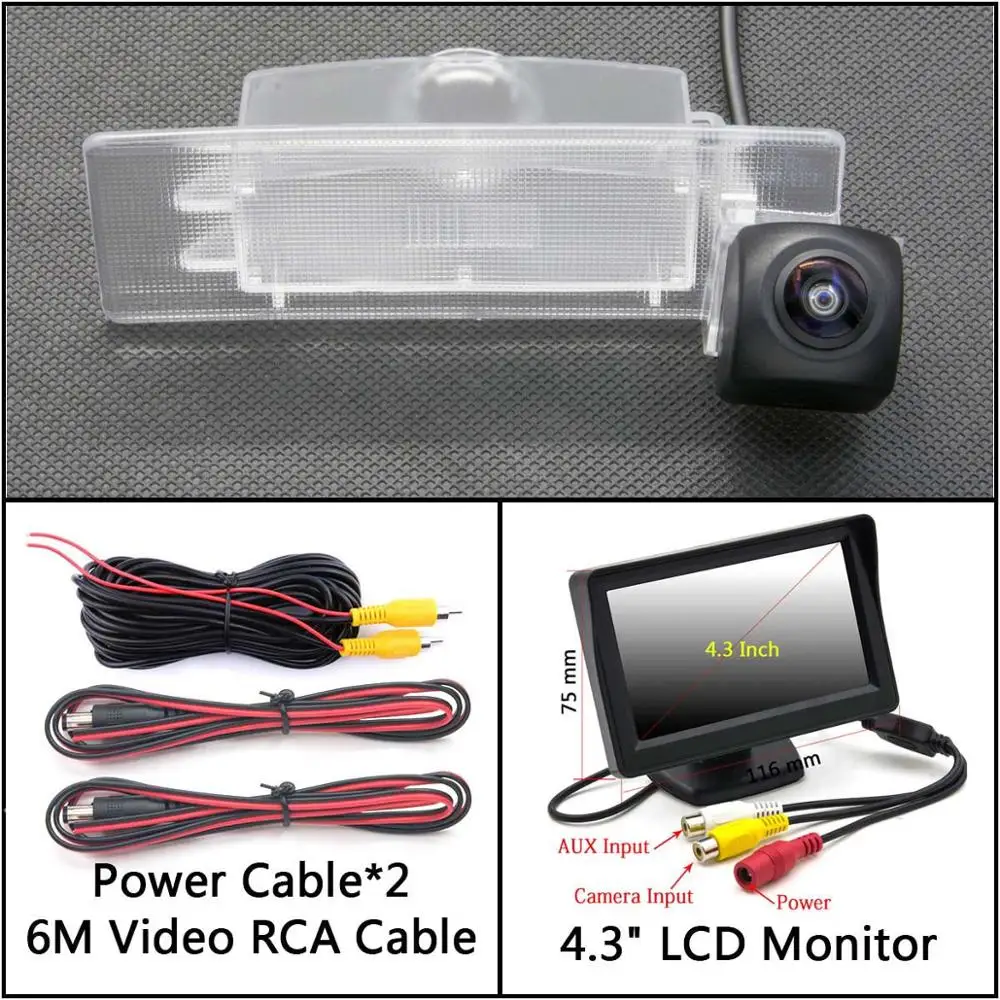 Cam Add 4.3 inch LCD 175 градусов HD камера заднего вида для KIA kx5 Sportage 4 QL парковочный монитор ночного видения - Название цвета: Cam Add 4.3 inch LCD