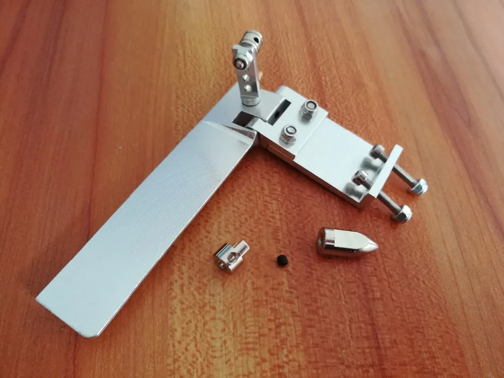 

95mm CNC Aluminum Cooling Boat Rudder - Silver