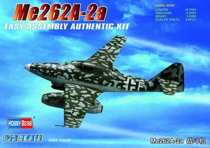 

1:72 Germany Me-262A-2a Fighter Military Aircraft Plastic Assembling Model Toy