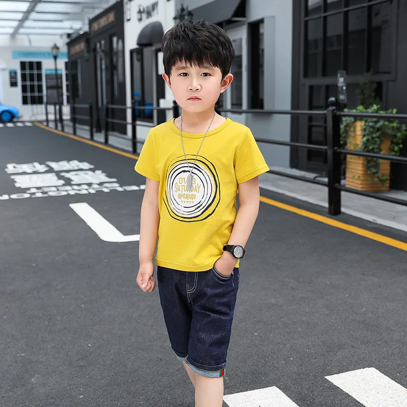 Комплект одежды для мальчиков летняя одежда маленьких Детский бутик детей