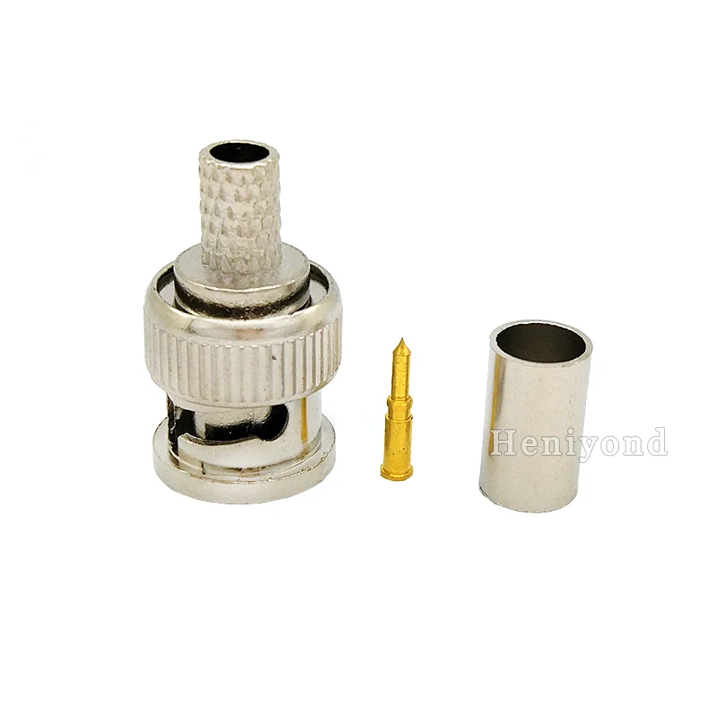 10 шт. обжимные штекеры для коаксиального кабеля RG59|plug connector|plug maleplug bnc |