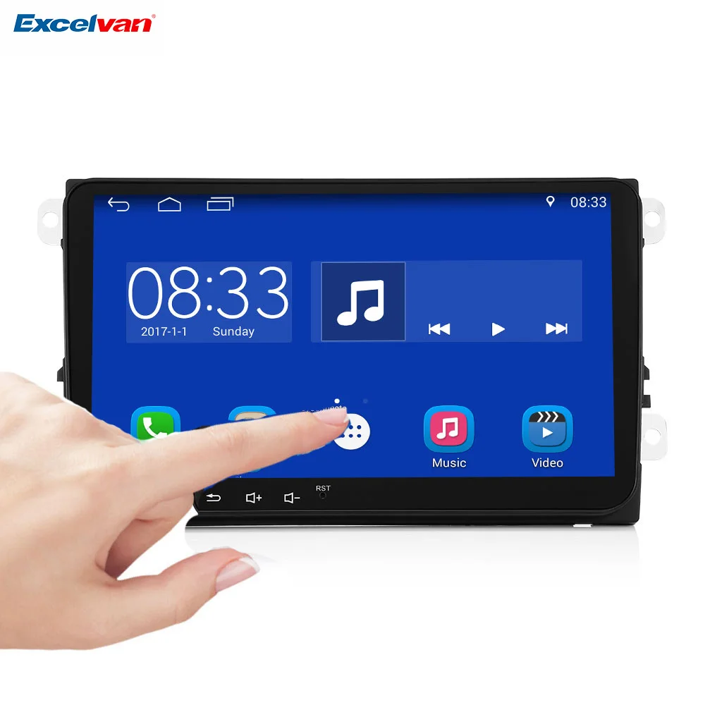 Автомобильный радиоплеер 2 Din 9 'ɺndroid 7 1 Bluetooth Сенсорный экран WiFi камера