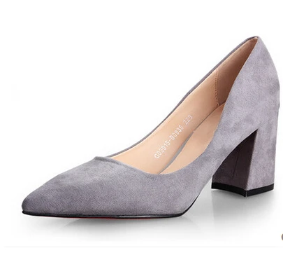 2017 г. новые летние элегантные женские замшевые рабочие туфли с острым носком