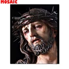 Алмазная картина с Иисусом, картина из квадратных страз 5D сделай сам, вышивка крестиком, домашний декор, картина Стразы ручной работы, религиозный подарок