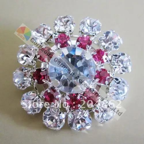 20 шт. 30 мм пуговицы из чешского горного хрусталя круглые металлические