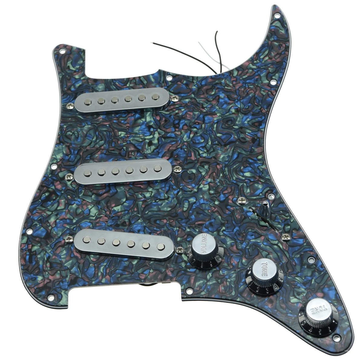 Abalone Pearl-CR KAISH различные пользовательские Strat Pickguard Prewired ST SSS Pickguard с керамическими звукоснимателями подходит для Fender загруженный Pickguard - Цвет: Abalone Pearl-CR