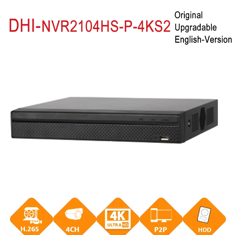 DH NVR2104HS P 4KS2 4 CH POE NVR к сетевой видеомагнитофон Full HD 6MP запись для системы