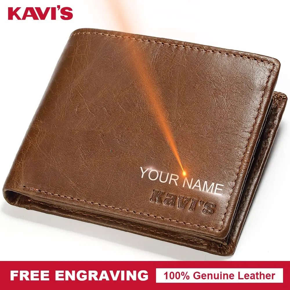 Кошелек KAVIS из натуральной кожи мужской кошелек с застежкой портфолио волшебный