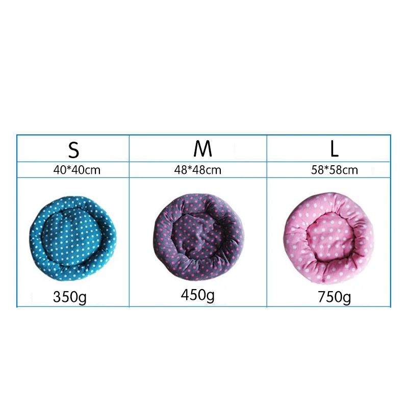 Лидер продаж Прекрасный мягкий теплый кровать собаки в горошек из хлопка кошка