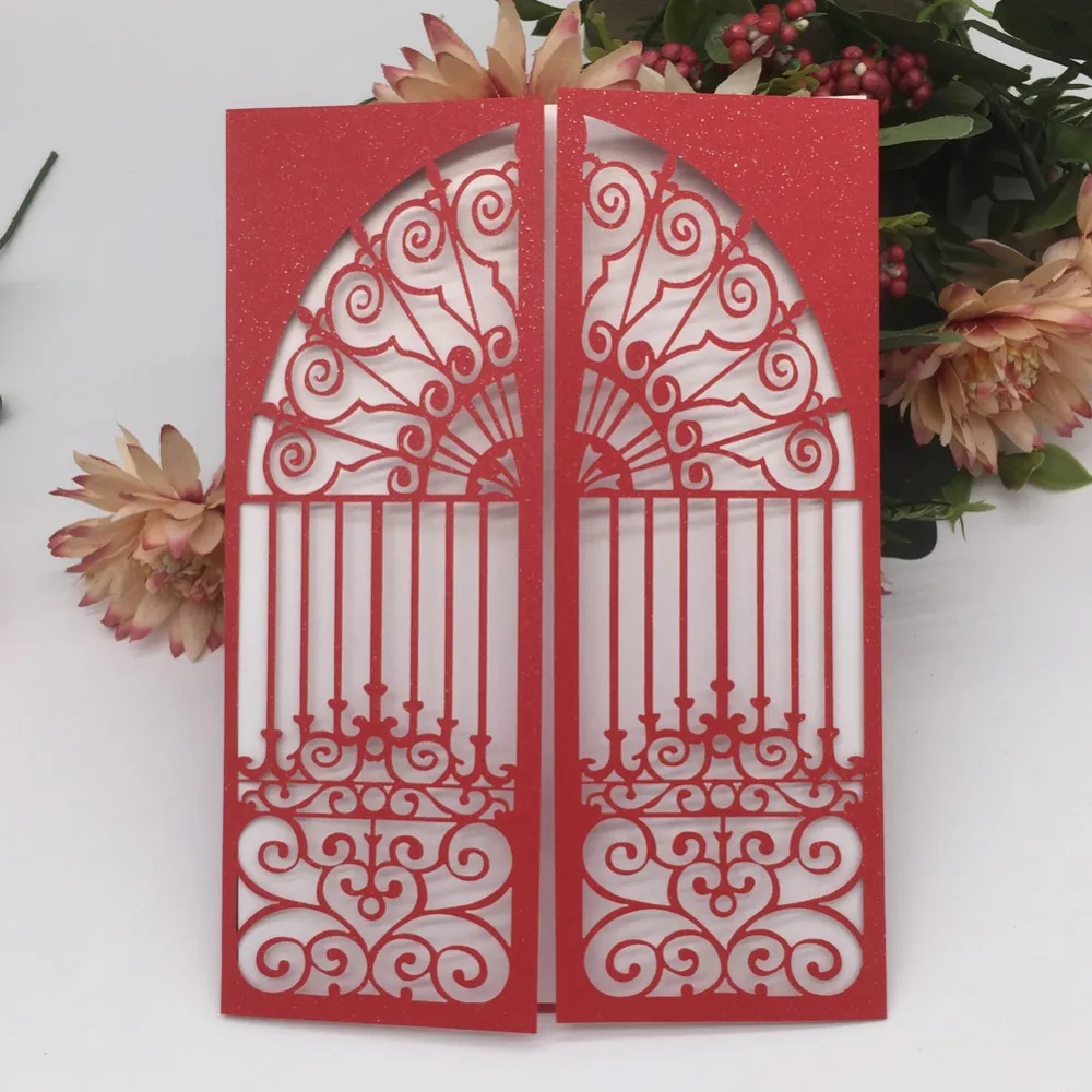 

50pcs/lot Chic Love house Invitation For Wedding Engagement Invitation Greeting Valentine Day Graduation Retirement Birthday