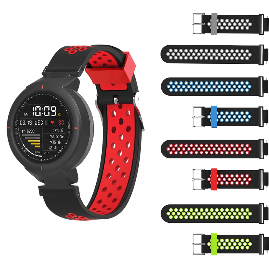 Силиконовый ремешок для Amazfit Verge 3 Смарт-часы замена двойной цвет браслет ремень для Huami Amazfit 3 verge