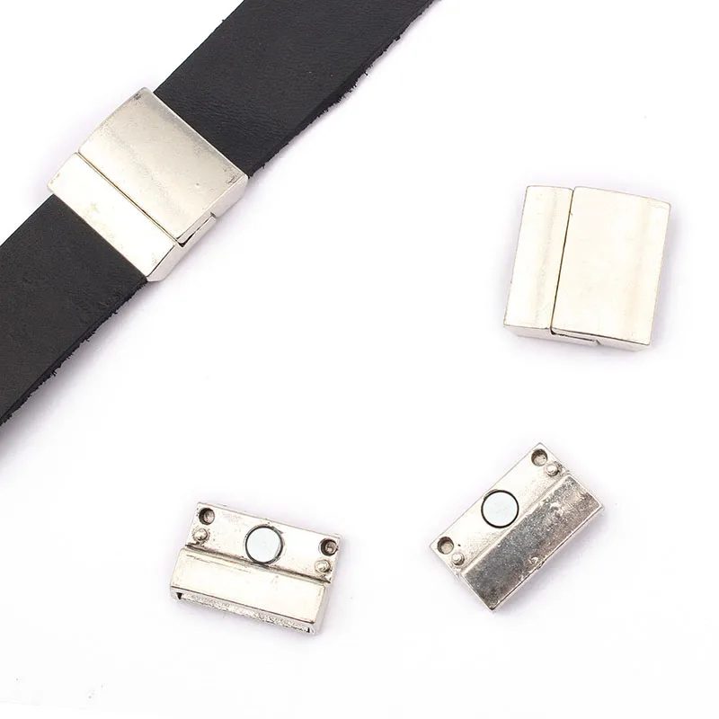 

3Set Magnetic Clasp 20*2mm for 20mm Flat Leather Bracelet Jewelry Findings