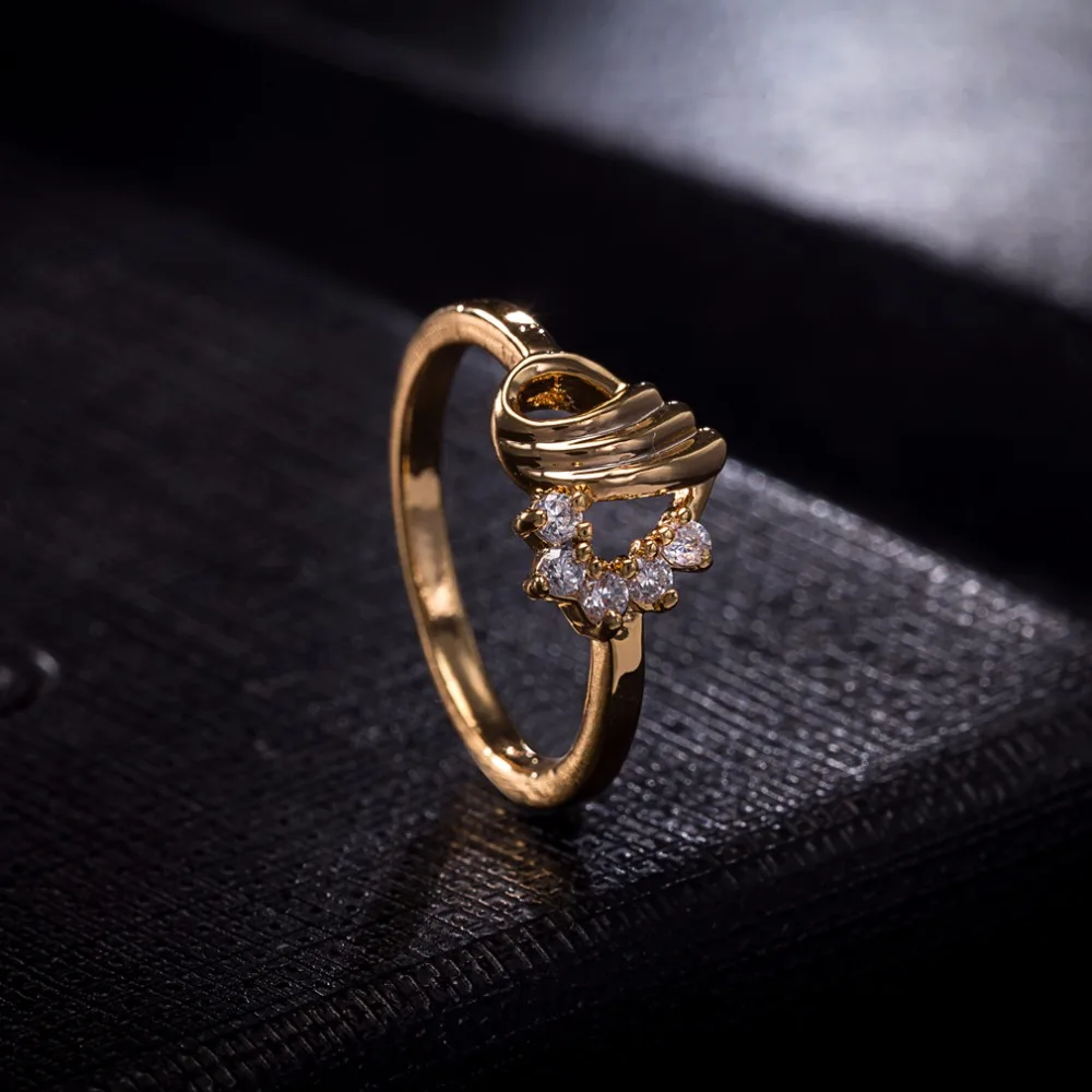 Gussiarro обручальные кольца для женщин с фианитом AAA в форме сердца вечеринки