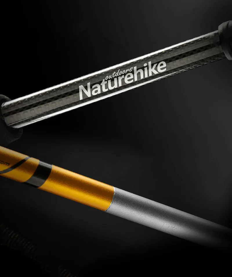 Светильник NatureHike, складная трость, карбоновая трость, регулируемый полюс, портативный, походные альпенштоки, складные треккинговые палки для альпинизма