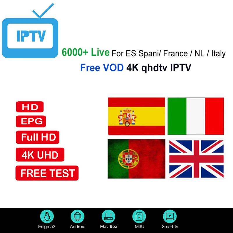 IP tv M3u подписка Ip Италия Великобритания голландский Швеция Франция Польша для