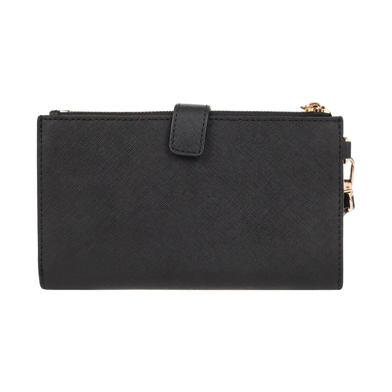 Набор для путешествий Майкл Кинс Джет Damson кожаный кошелек с двойной молнией и