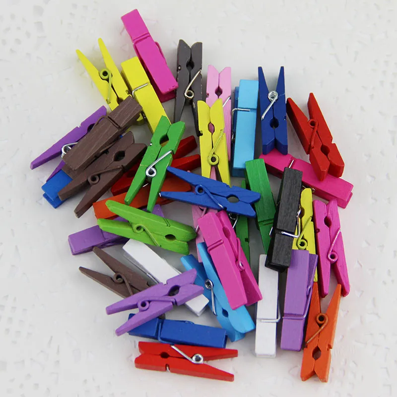 Color mixing 50PC В переменного тока, 50-100 шт./упак. горячая Распродажа мини Плетеный абажур из натурального дерева одежда фотобумага Пег контактный прищепка Craft зажимы школьные канцелярские принадлежности - Цвет: Color mixing 50PC