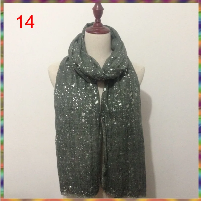 Женский Длинный шарф из хлопка и льна элегантный серебристый хиджаб с перьями