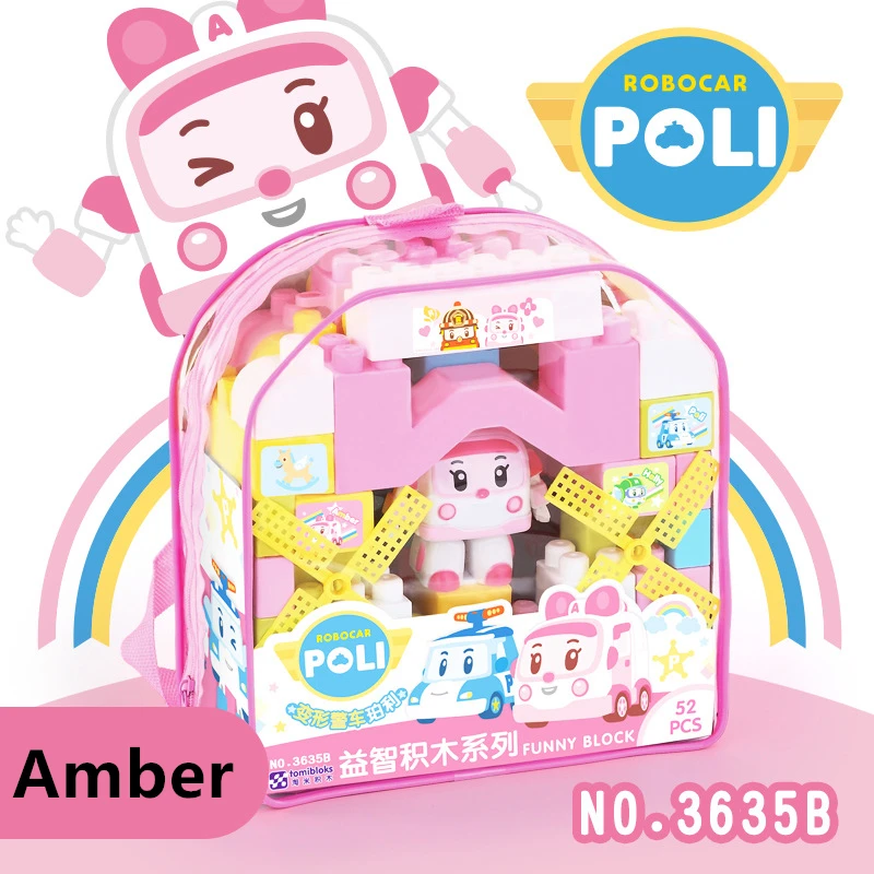 52 шт. Детский конструктор Робокар Поли|Блочные конструкторы| |