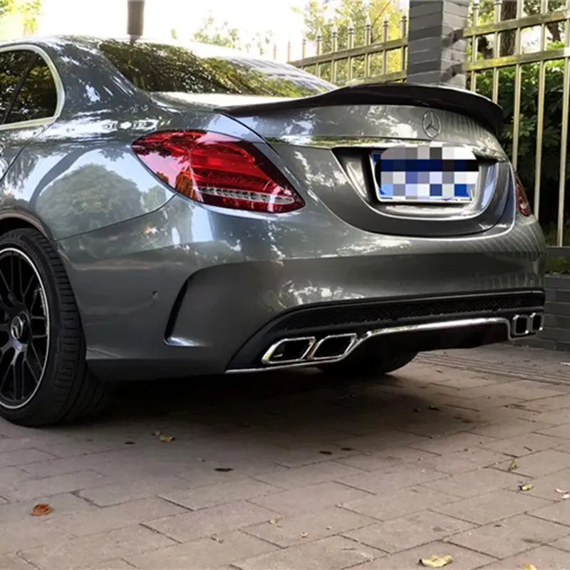 Углеродное волокно черный задний багажник спойлер для Mercedes Benz W205 C180 C200 C260 автомобильное украшение в виде хвостового крыла