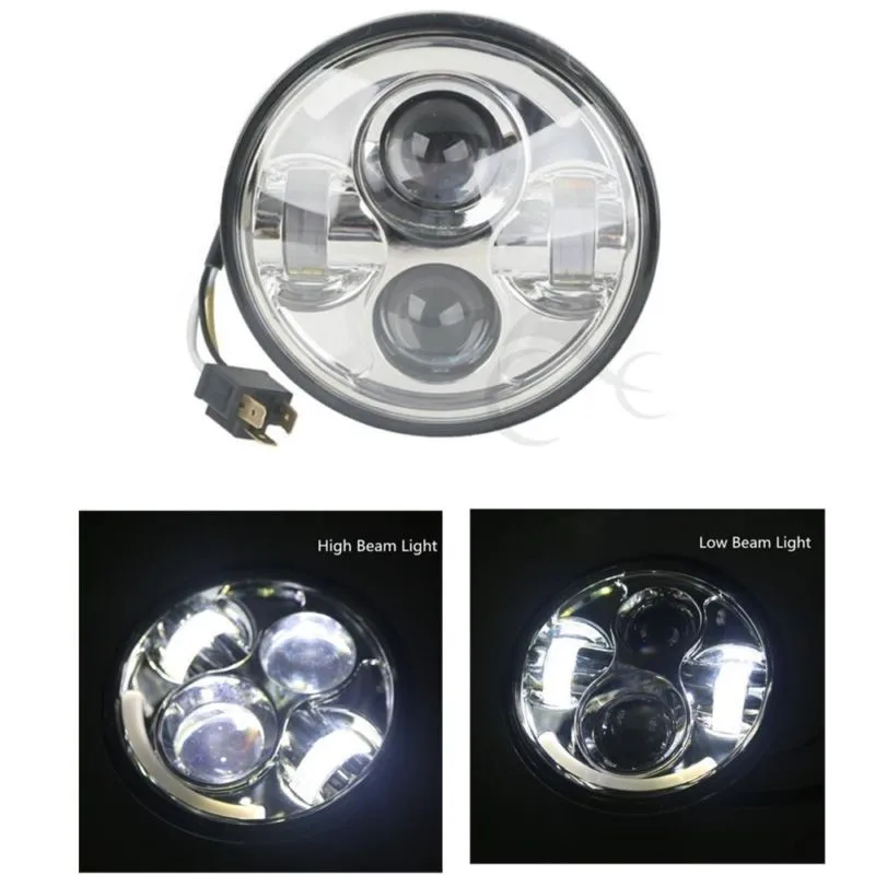 Мотоциклетная светодиодная фара 5 75 дюйма лампа проектора сменный комплект Hid для