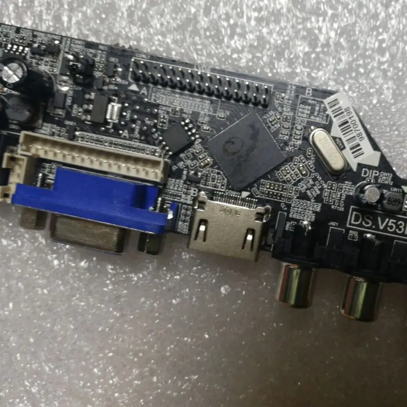 V53 Универсальный ЖК ТВ контроллер драйвер платы PC/VGA/HDMI/USB интерфейс+ 7 ключ доска+ LVDs кабель комплект