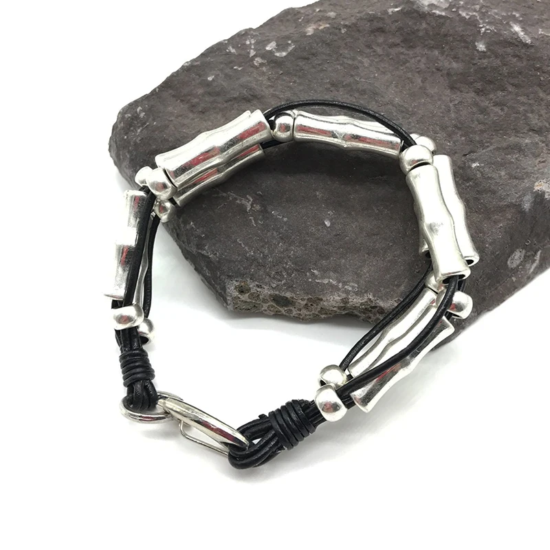 Новинка 2017 Воловья веревка ручная работа Восстановленный Древний браслет 180 мм