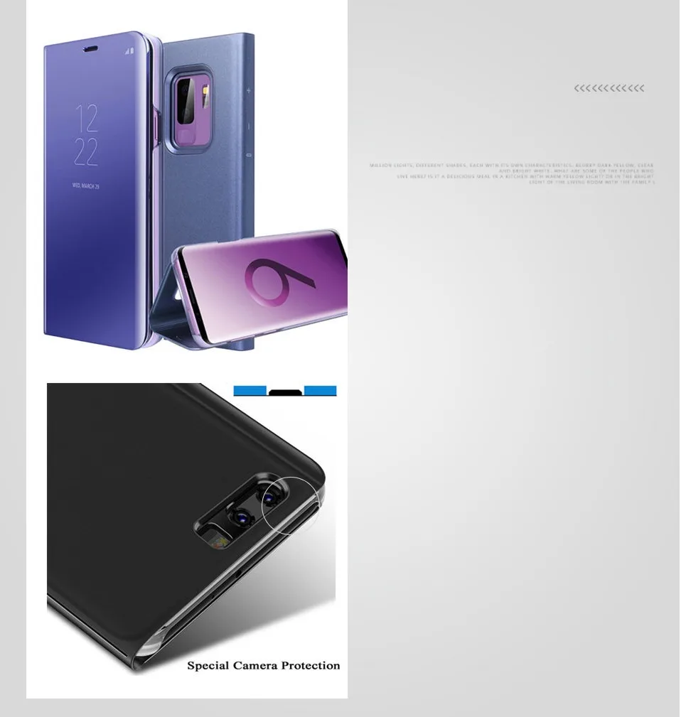 Роскошный смарт-чехол для samsung Galaxy S9 S8 Plus S7 S6 Edge, флип-чехол с подставкой, чехол s для samsung S9 Plus Note 8 5 4 3, чехол