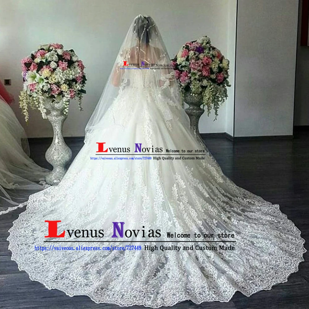 Vestido de Noiva роскошное бальное платье принцессы с кружевами больших размеров