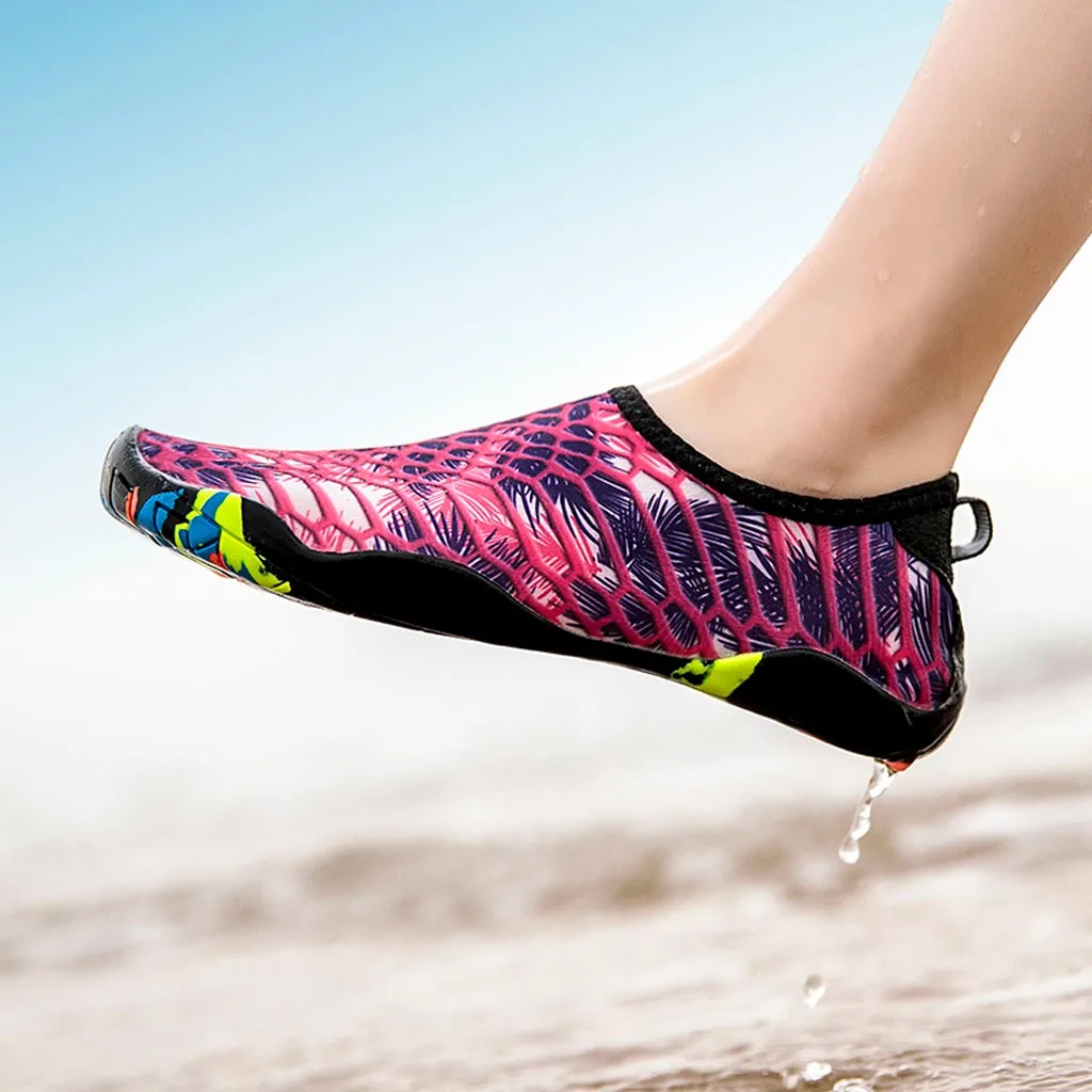 Perimedes/пляжная обувь для пар Быстросохнущая Aqua с принтом Летняя плавания Обувь