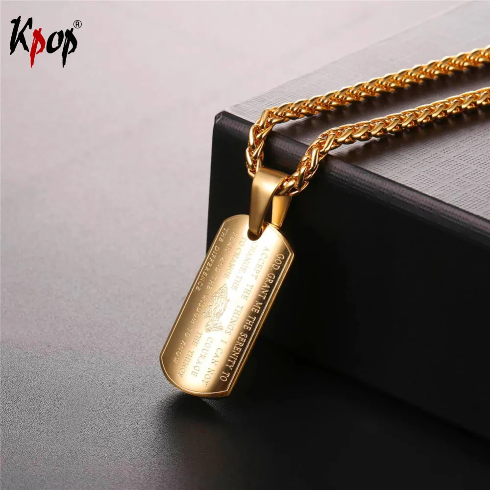 Kpop молитвенная рука кулон с цепочкой золото/розовое золото/сталь/черные цвета