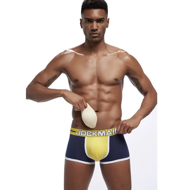 Мужские хлопковые трусы боксеры нижнее белье мужчины шорты с низкой талией U