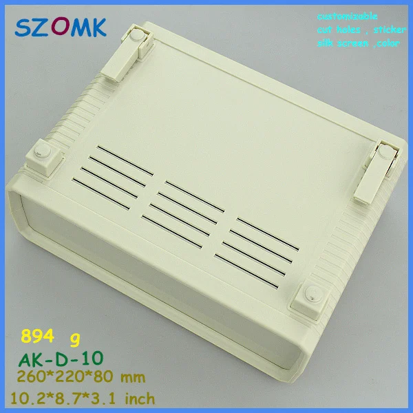 (6 шт./лот) Настольная проектная коробка enclosure260 * 220*80 мм abs пластик Электрический