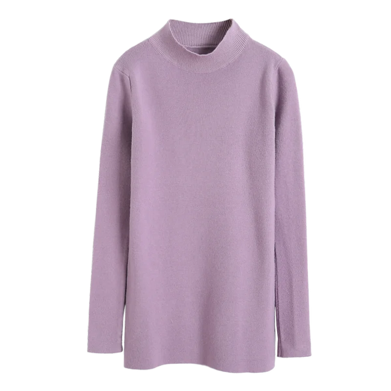 Женский вязаный свитер однотонный удобный зимний 2019 | Женская одежда