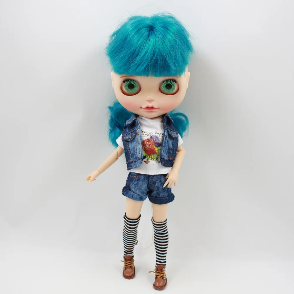 Комплект одежды для Blyth doll джинсовая куртка футболка носки и джинсовые штаны