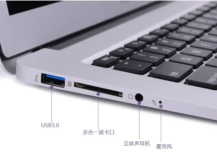 GMOLO бренд 13,3 дюймов Алюминиевый Ноутбук core I7 ноутбук 256 ГБ SSD 4 Гб ram 7000 мАч аккумулятор USB 3,0 HDMI