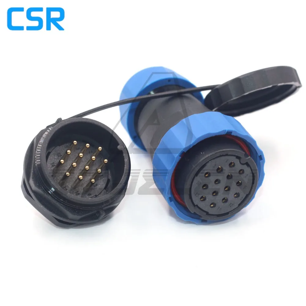 SD28TP-ZM, водонепроницаемый разъем, 14-контактный разъем питания для светодиодного дисплея, 14-контактный разъем для проводов, 28 мм, Панельное крепление