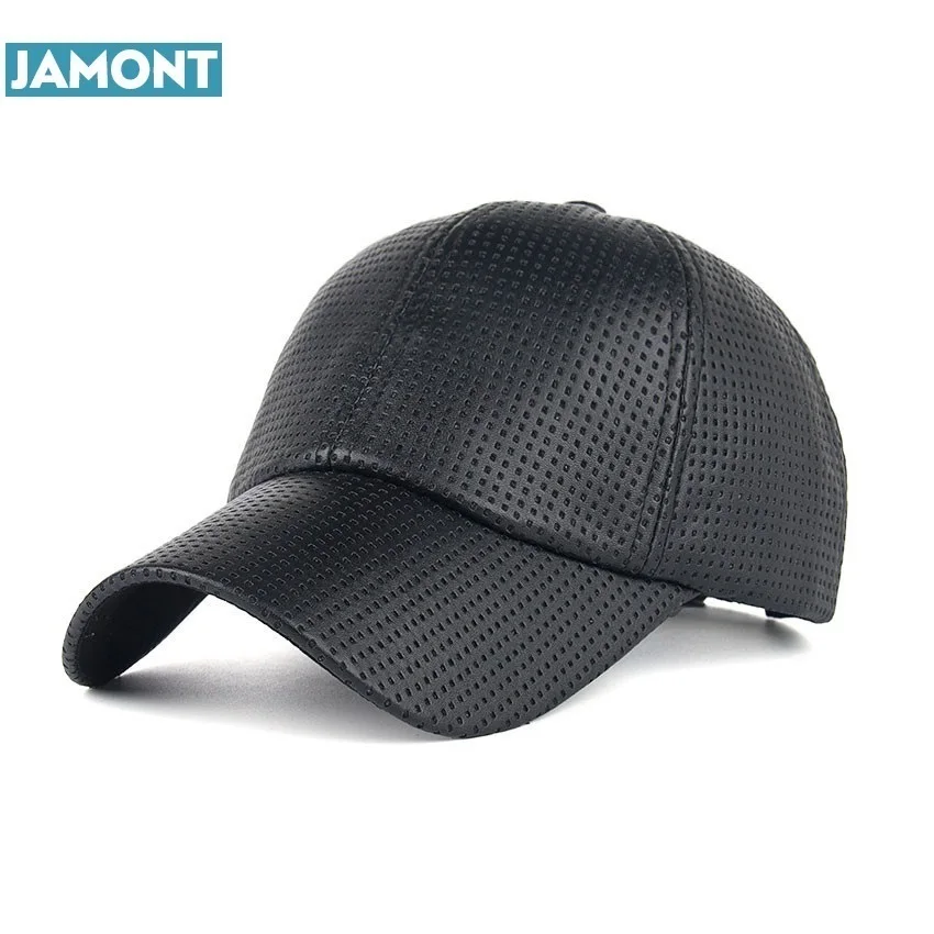 JAMONT Cool! Новая модная дышащая теплая бейсбольная Кепка из искусственной кожи