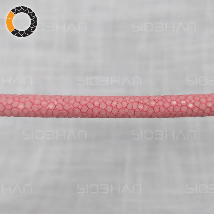 Pink 02MB Около 20 см ската натуральная кожа всего цвета Круглый рыбья кожа шнур ювелирные изделия аксессуары веревка - Цвет: Pink 02MB
