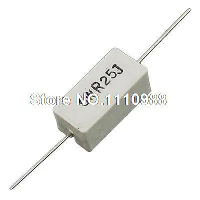 Керамический цементный резистор с проволочной обмоткой 10 шт. мощность 5 Вт 0 25 Ом |