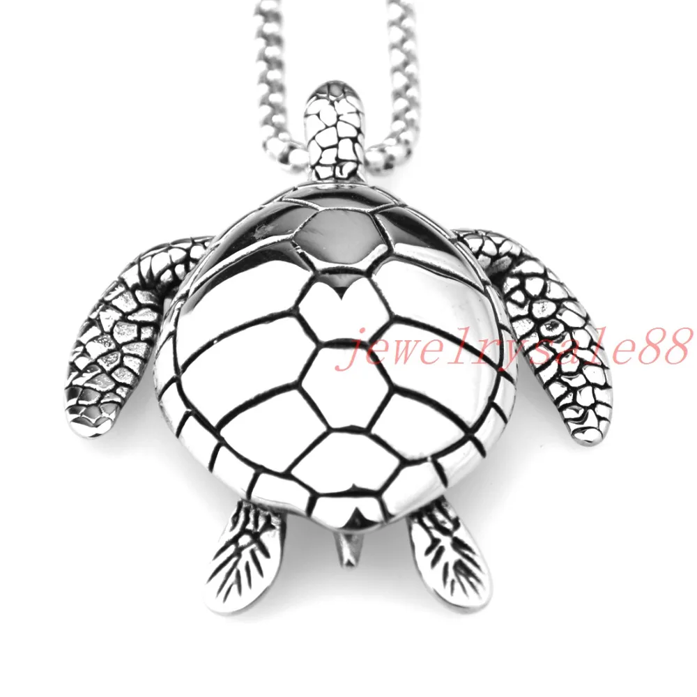 Очаровательный мужской кулон в виде морской черепахи из нержавеющей стали