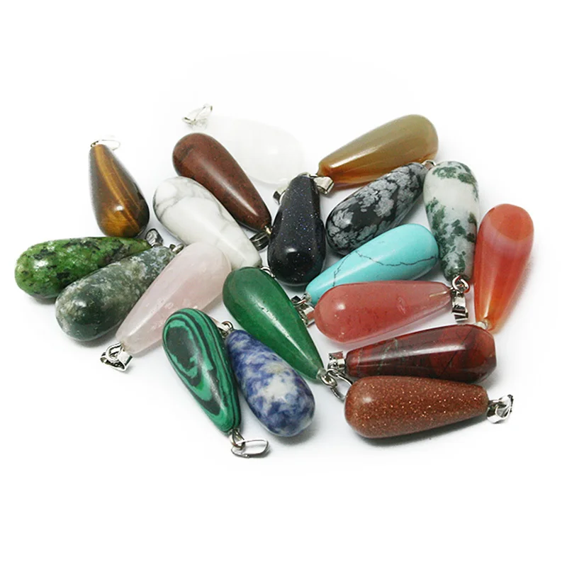 Подвеска капля из натурального камня 10 х25 мм 1 шт./лот|f pendant|teardrop charmteardrop pendant |