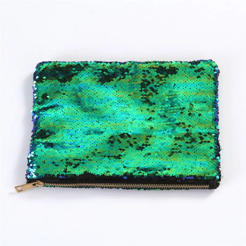 2018 Women Double Color Sequins Wallet Card Holder Purse Green Nylon #15 | Coin Purses