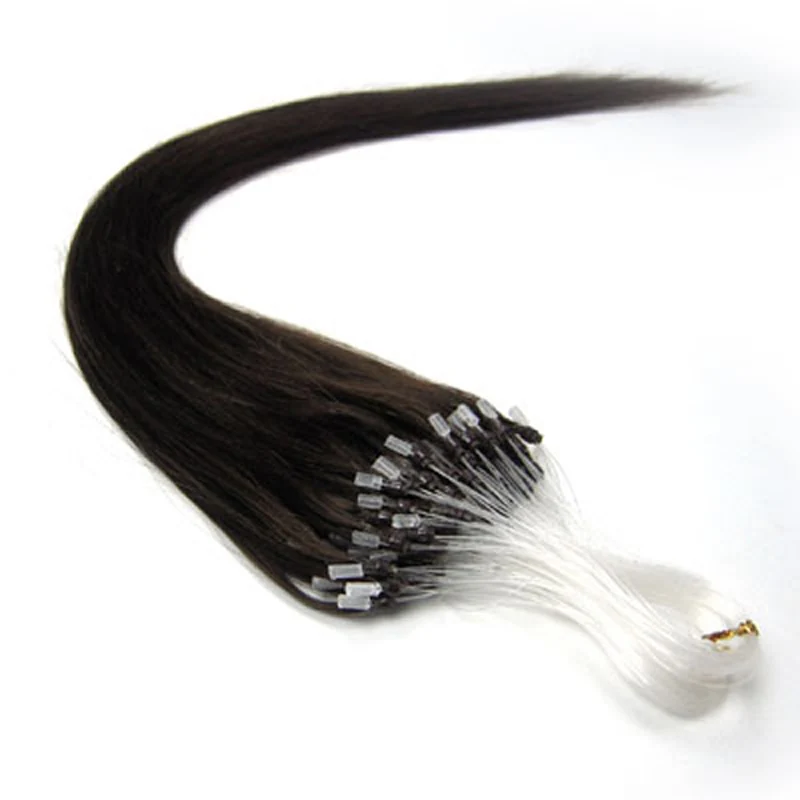 #2 ZZHAIR 0,4 г-0,7 г 1"-24" волосы remy для наращивания на микро-петлях, человеческие волосы для наращивания, 100 г/упаковка, 40 г-70 г - Цвет: #2