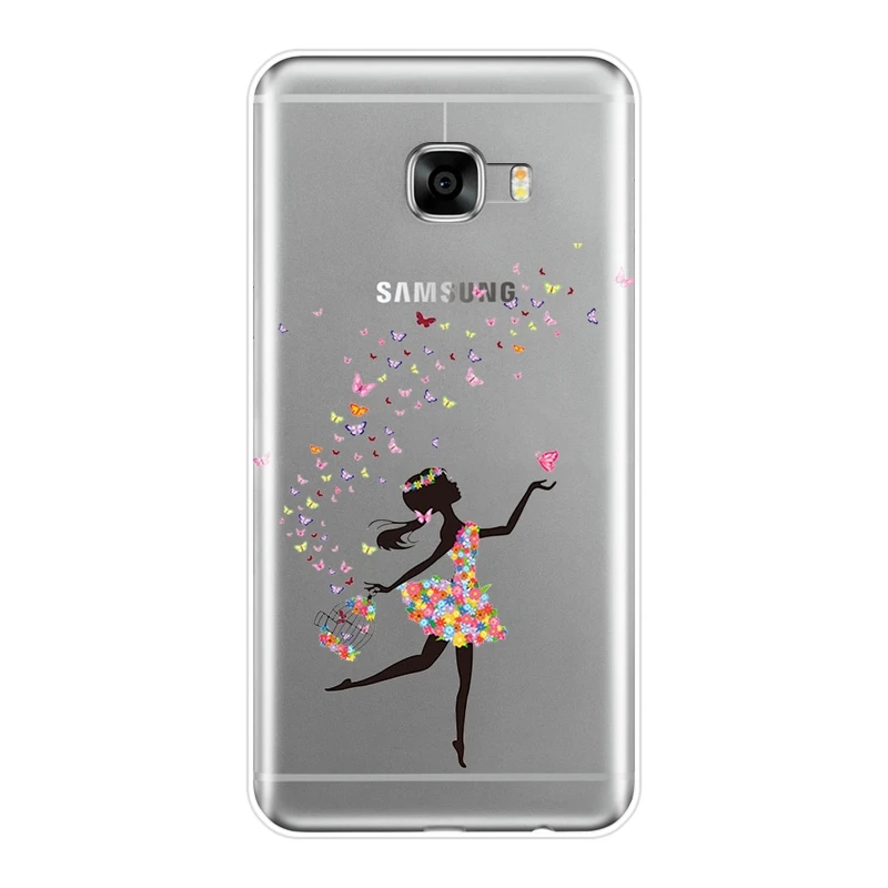 No.4 Чехол для samsung Galaxy C5 C7 C8 мягкий силиконовый черное сердце девушка любовь обувь задняя крышка для samsung Galaxy C9 C7 C5 Pro Чехол для телефона - Цвет: No.4