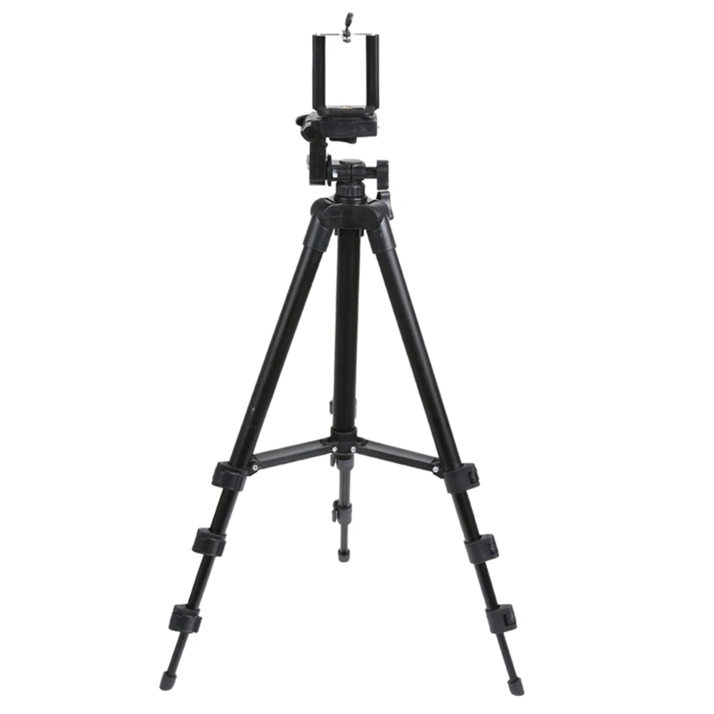 Portable Camera Tripod Stand Holder Adjustable Rotatable Retractable Aluminum Tripods Smartphones Mount
