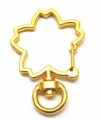 10pcs Lsakura gold 5-10 шт Kawaii Сердце DIY аксессуары Дельфин Омар застежка Декор звезда Сакура Подвески Ювелирные изделия из смолы крючки для ключей фурнитура - Цвет: 10pcs Lsakura gold