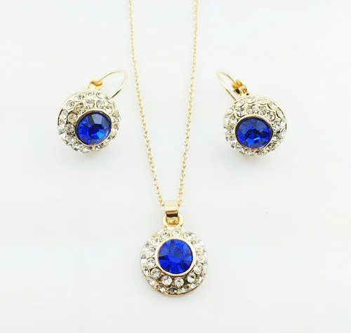 Austrian Crystal Necklace Earrings Moon Light Pendant fashion Jewelry sets charm women dropshipping promotion top quality | Украшения и
